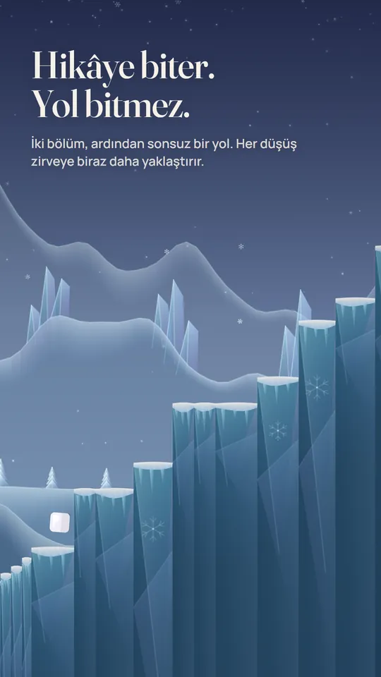 Sonsuz tırmanışta karlı buz kuleleri
